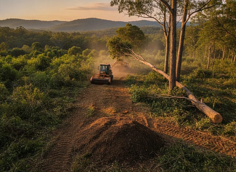 Land Clearing performed by Southern Highlands Arborist in the Southern Highlands